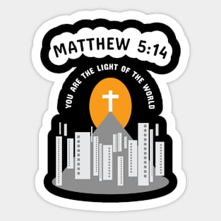 Light of the World bible verse Tshirt Sticker